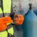 Взрыв газового баллона у рабочих