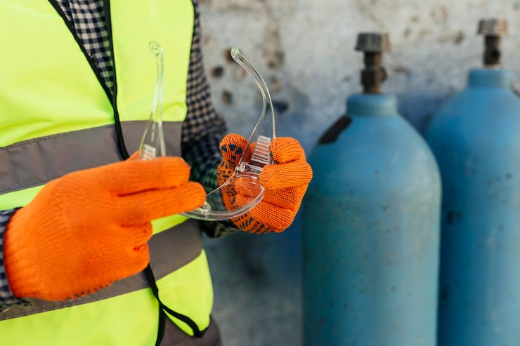 Взрыв газового баллона у рабочих