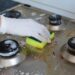 Как отмыть стекло микроволновки изнутри от жира